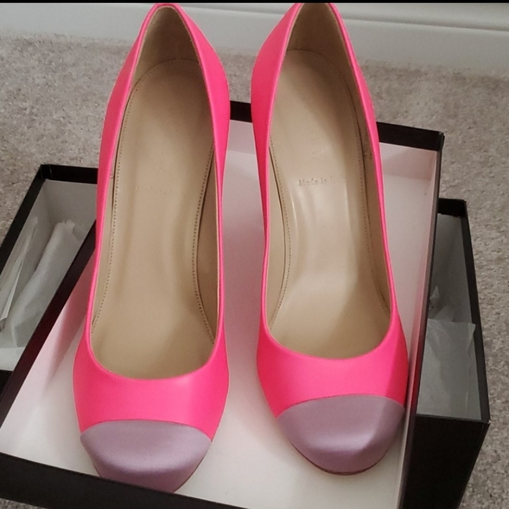 Satin Cap Toe pumps